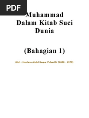 Muhammad Dalam Kitab Suci Dunia 1 Pdf