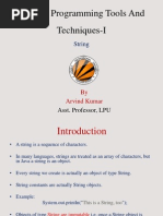 Modern Programming Tools and Techniques-I: String