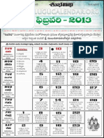 2013 Telugucalendar February Print