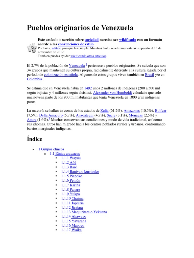 Pueblos Indigenas De Venezuela Pueblos Indigenas De Las Americas