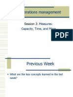 Operations Management: Measures: Capacity, Time, and More