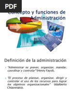 Concepto y Funciones de Administración