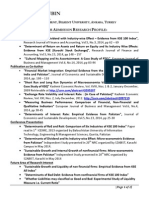 Research Profile - Muhammad Mubin - September 2014