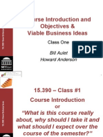 Course Introduction and Objectives & Viable Business Ideas: Class One