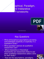 Philosophical, Paradigm, and Interpretive Frameworks: Creswell Qualitative Inquiry 2e