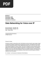 Data Networking For Voice Over IP: Title Page