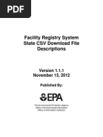 Facility Registry System State CSV Download File Descriptions