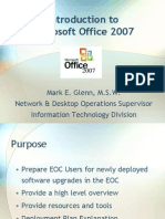 Introduction to Microsoft Office 2007 Training Presentation 092309