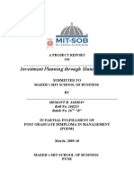 Investment Planning Through Mutual Funds: A Project Report ON