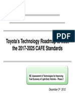 Toyota's Technology Roadmap to Meet CAFE Standards