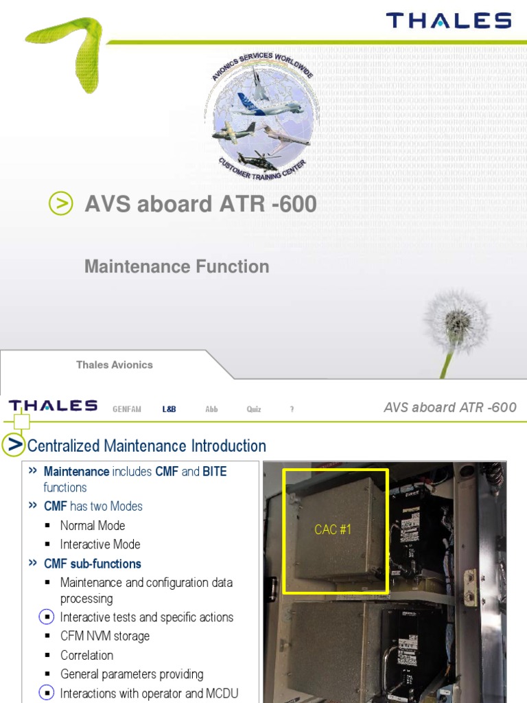 AVS Maintenance for ATR 72-600 | PDF | Computer Hardware | Digital ...