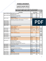 Academic Calendar For The Session 2014-15 (Semester System) Except SMSR, SDS, SNSR, SAHS