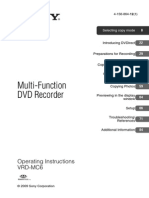 Sony Vrd-mc6 Dvd Burner With Avchd--Ace222328 Manual