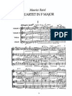 Ravel String Quartet Score
