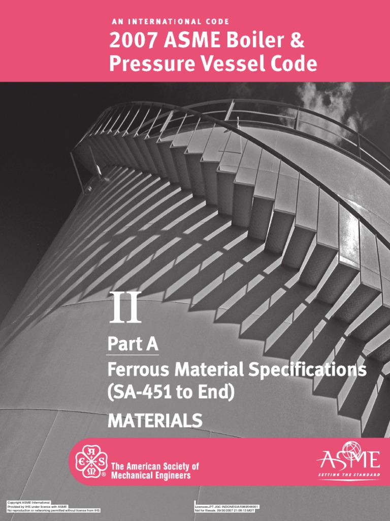 ASME II Part A | PDF | Steel | Pipe (Fluid Conveyance)