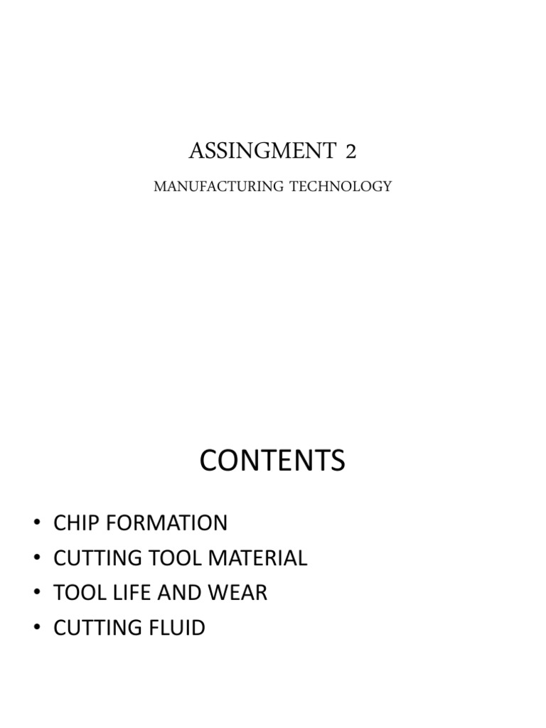 Manufacturing Technology Overview | PDF | Industrial Processes ...
