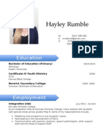 Hayley Rumble Resume