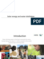 Solar Energy and Water Distillation
