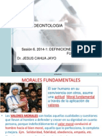 Etica y Deontología Sesión 6 2014-1 Definiciones Morales Fundamentales