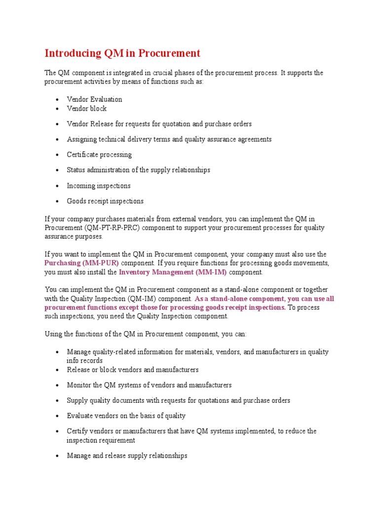 Introducing QM in Procurement PDF