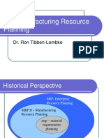 13 - Manufacturing Resource Planning: Dr. Ron Tibben-Lembke