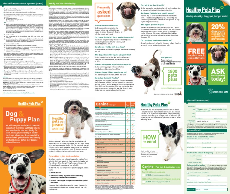 Healthy Pets Plus Membership Overview | PDF | Debit Card | Cheque