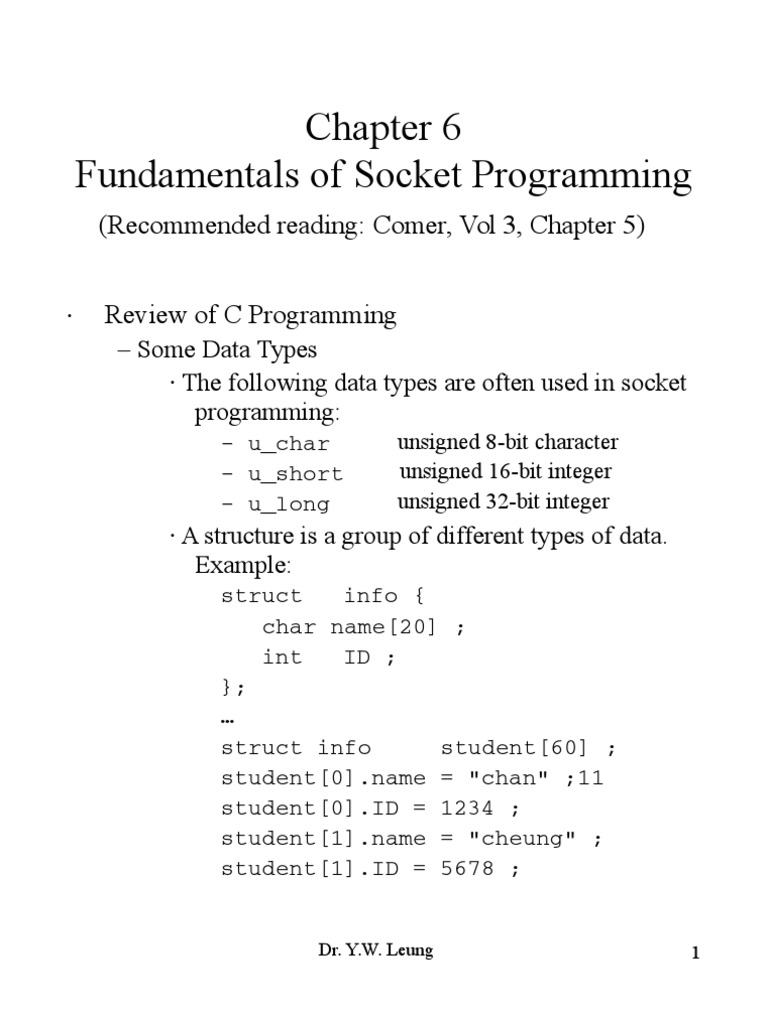 Fundamentals of Socket Programming | PDF | Network Socket | Port ...