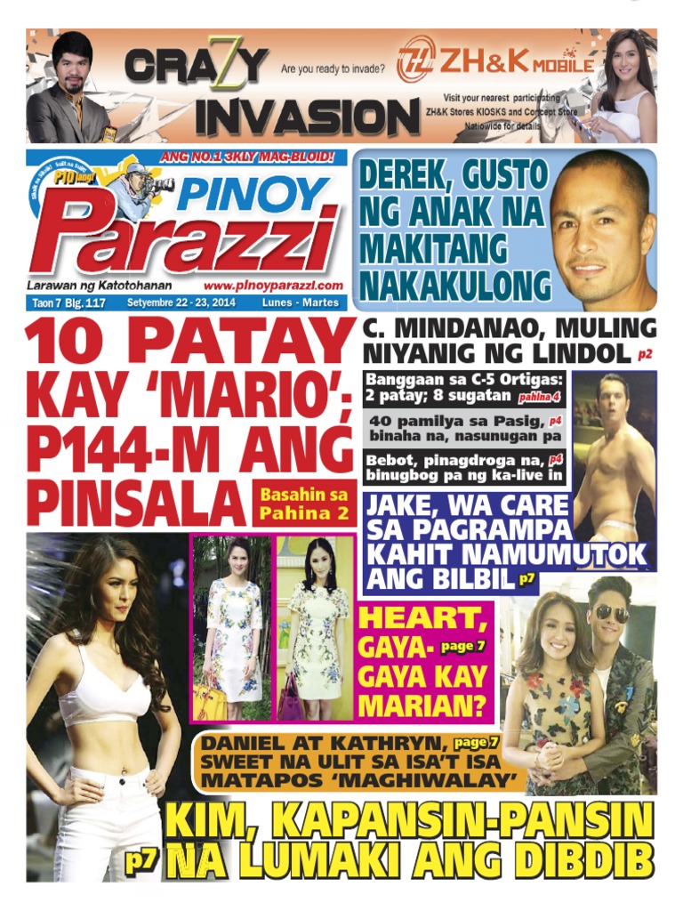 Pinoy Parazzi Vol 7 Issue 117 September 22 - 23, 2014 | PDF