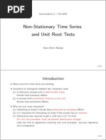 Non-Stationary Time Series and Unit Root Tests: Deterministic Trend