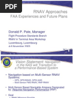 FAA Experiences and Future Plans: RNAV Approaches