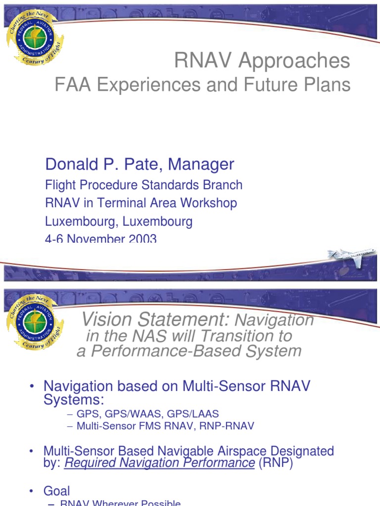 FAA Experiences and Future Plans: RNAV Approaches | PDF | Global ...