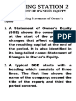 Statement of Owner's Equity