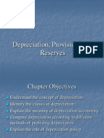 Depreciation and Provisions, Reserves