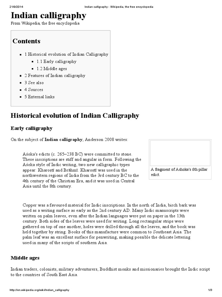 Indian Calligraphy | PDF | Calligraphy | Writing