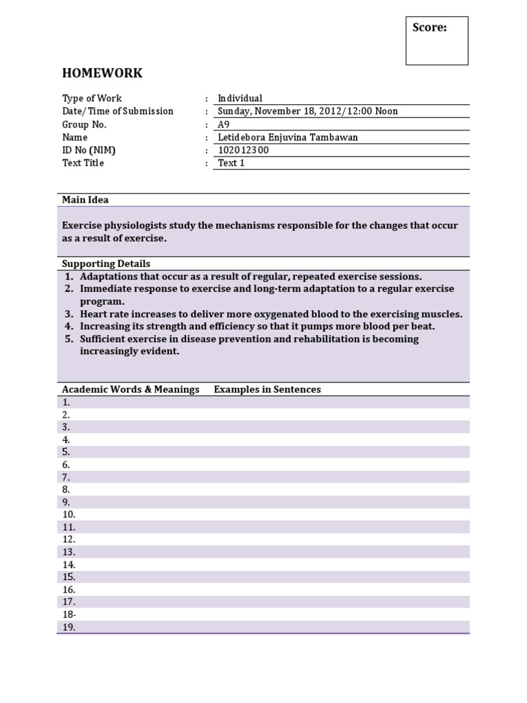 Homework Template | PDF
