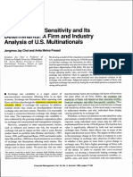 Exchange Risk Sensitivity and Its Determinants: A Firm and Industry Analysis of U.S. Multinationals