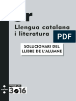 Llengua Catalana I Literatura 3r ESO Solucionari Llibre Alumne