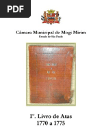 1º. Livro de Atas - 1770