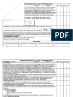 Examen Diagnostico de 1º de Preescolar