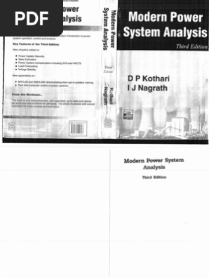 61907921 Modern Power Systems Analysis D P Kothari I J Nagrath