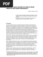 Os Planos e Seguros Privados de Saúde No Brasil