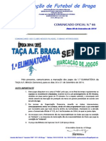 CO N.º 66 FUTEBOL 11_TAÇA AF BRAGA SENIORES_1.ª ELIMINATÓRIA_MARCAÇÃO DE JOGOS PARA 20 e 21 SETEMBRO 2014.pdf