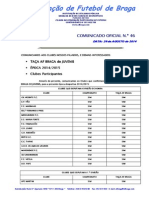 Co N.º 46 Futebol 11 - Taça Af Braga Juvenis - Clubes Participantes PDF