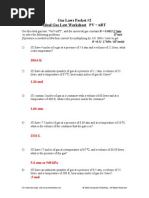 Gas Laws Packet 2 ANSWERS