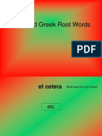 Latin and Greek Root Words