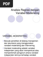 Analisis Regresi Dengan Variabel Moderating & Intervening