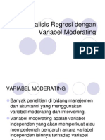 Analisis Regresi Dengan Variabel Moderating & Intervening