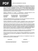 Modelo Contrato de Arrendamiento de Vehiculo 1  Alquiler 