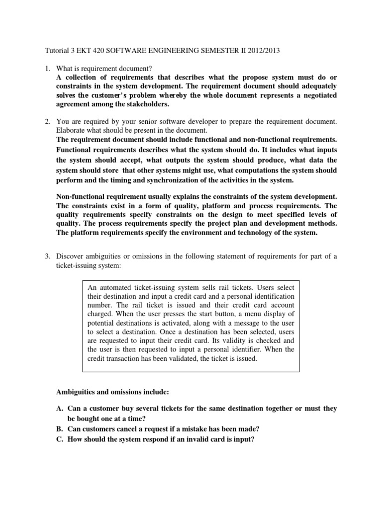 Software Engineering Requirement Document Guide | PDF