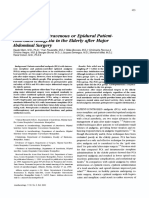 Comparison of Intravenous or Epidural Patient - Controlled Analgesia in The Elderly After Major Abdominal Surgery